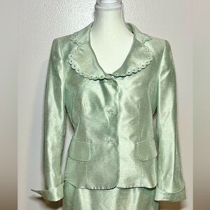 Le Suit Mint Green Skirt Set